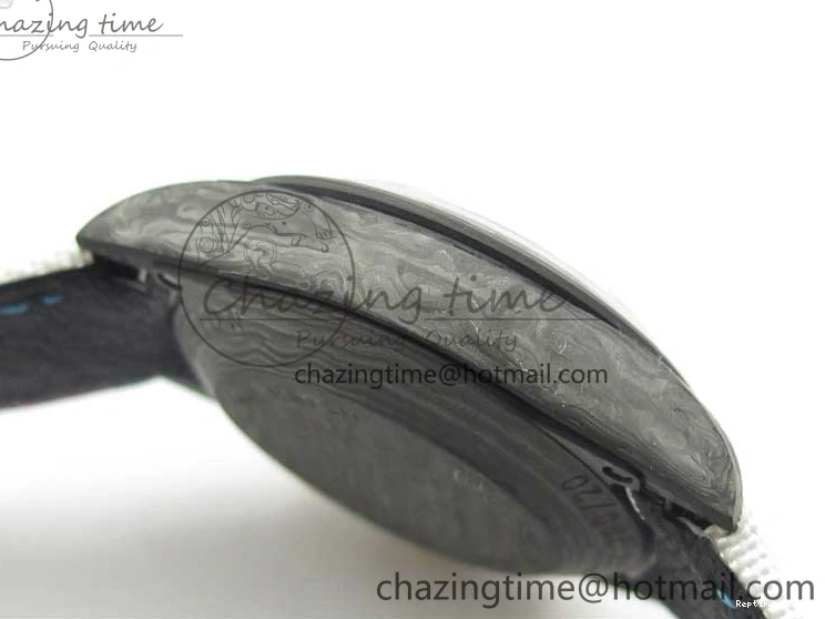 0413 ComfortFit Daytona DIW Carbon OMF Best Edition Blue Pink White Dial on White Nylon Strap A 2833